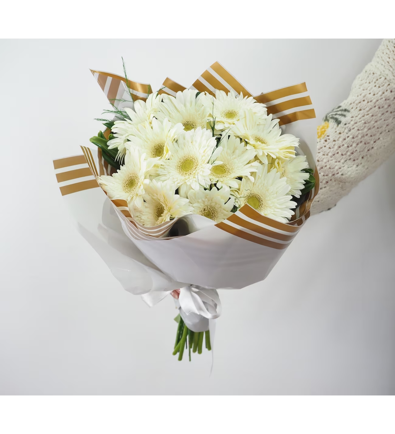 Şeffaf Sarım Gerbera Buketi - Görsel 2 - Uşak Çiçek