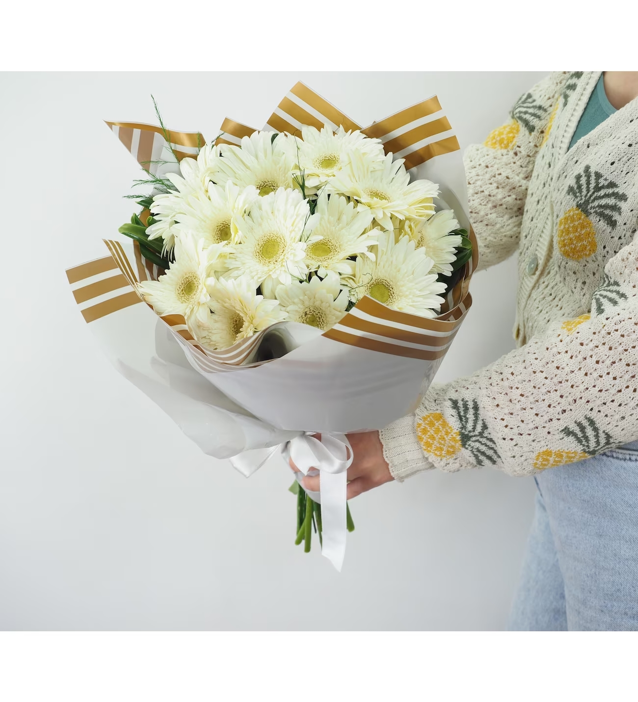 Şeffaf Sarım Gerbera Buketi - Uşak Çiçek Evi