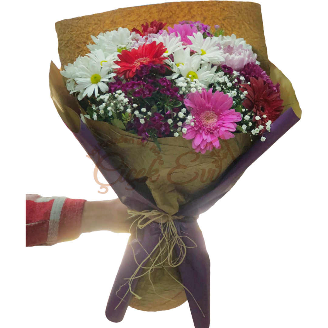 Gerberalar ve Kır Çiçekleri - Uşak Çiçek Evi