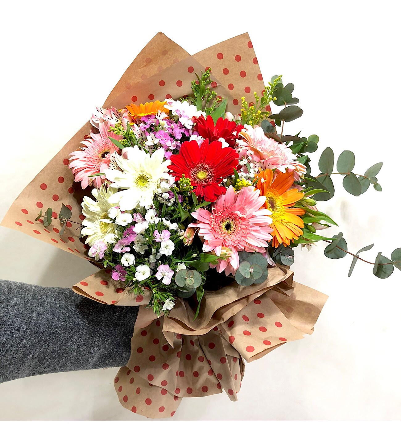 Gökkuşağı Gerbera Mevsim Buketi Serisi - Uşak Çiçek Evi