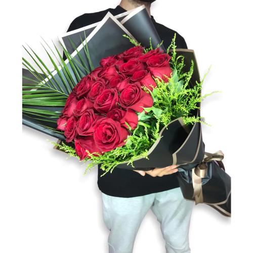 Aşk Kırmızı 25'li Kırmızı Gül Buketi
